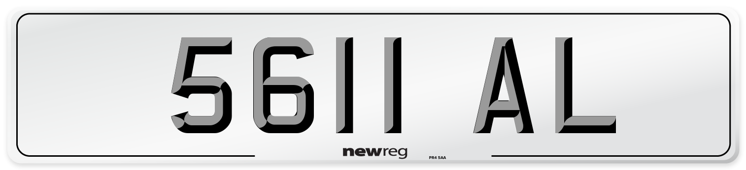 5611 AL Number Plate from New Reg
